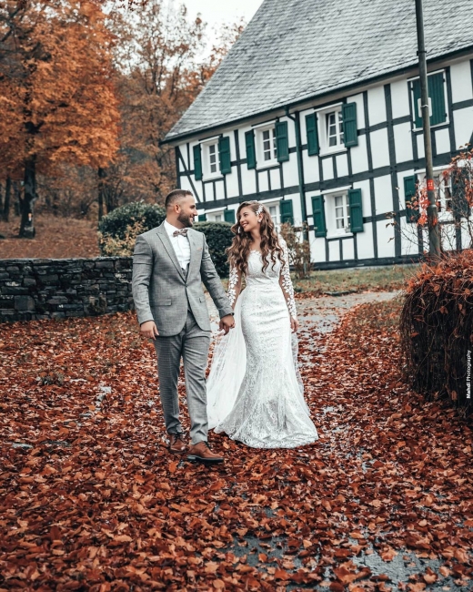 Hochzeitskleid Langarm | Brautkleider Spitze Gunstig ...