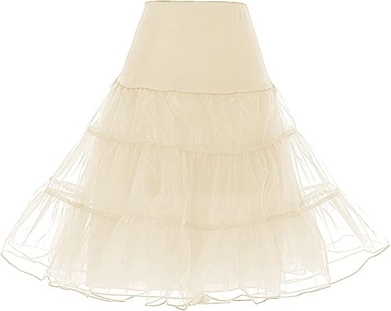 vintage ballgown kneelength tulle underskirt tiered petticoat for party\prom\weddingdress