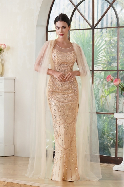 Mermaid Evening Dresses | Champagne Prom Dresses Long