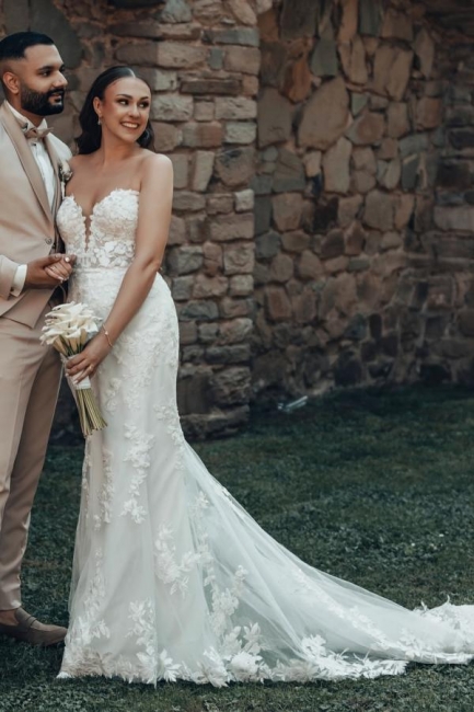 Designer Brautkleider Meerjungfrau Stil | Spitze Hochzeitskleider Online