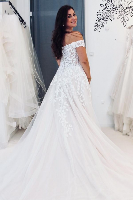 White Wedding Dresses A Line | Wedding Dresses with Lace