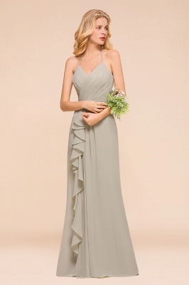 Elegant Bridesmaid Dresses Long Cheap | Simple wedding party dress_4