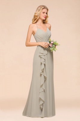 Elegant Bridesmaid Dresses Long Cheap | Simple wedding party dress_6