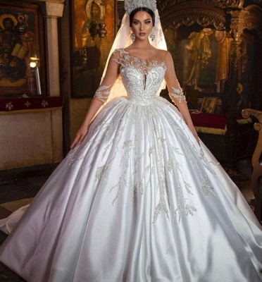 Extravagant wedding dresses princess | Wedding dresses with sleeves_2