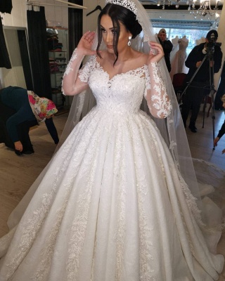 Brautkleider Große Größe | Hochzeitskleider Spitze Mit Ärmel_4