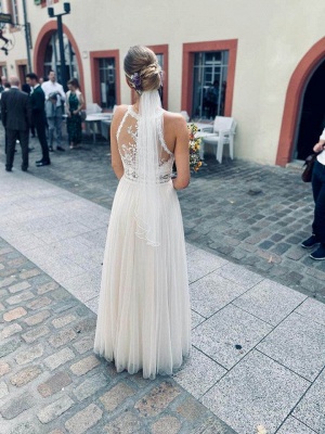 Schöne Hochzeitskleider Spitze | Brautkleid A Linie_5