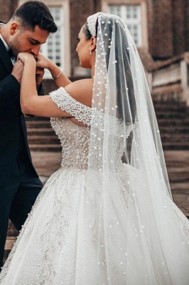 Extravagante Hochzeitskleider Prinzessin | Brautkleider Spitze mit Glitzer_4