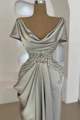 Simple evening dresses long silver | Cheap prom dresses with glitter_2