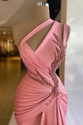 Designer evening dresses long pink | Prom dresses with glitter_2