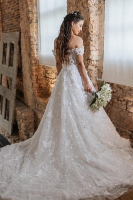 Elegante Hochzeitskleider A Linie | Brautkleider mit Spitze_2