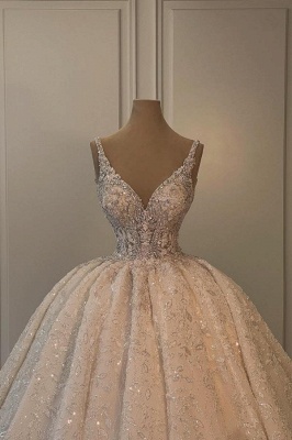 Schöne Hochzeitskleider Prinzessin | Creme Brautkleider Spitze_2