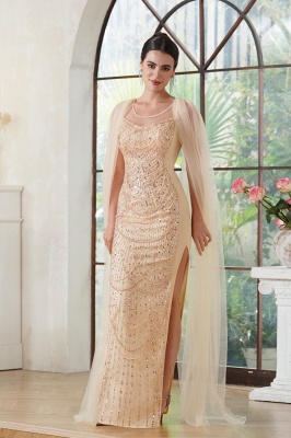 Mermaid Evening Dresses | Champagne Prom Dresses Long_6