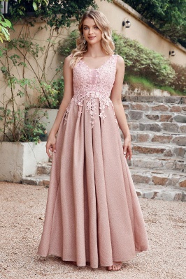 Beautiful evening dresses long dusty pink | Prom dresses glitter