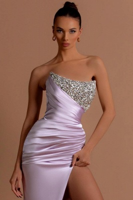 Lilac evening dresses long simple | Prom dresses with glitter_4