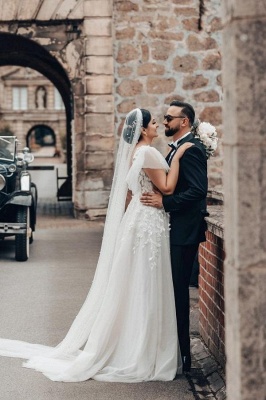 Schöne Hochzeitskleider Boho | Brautkleider A Linie Spitze_2