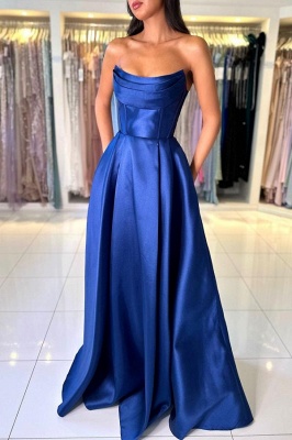 Simple evening dresses long cheap | Prom dresses royal blue_5