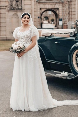 Schöne Hochzeitskleider Boho | Brautkleider A Linie Spitze_1