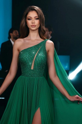 Emerald Green Evening Dresses Long Cheap | Prom Dresses with Glitter_2