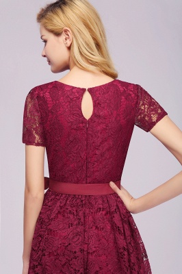 Burgundy Cocktail Dresses Lace | Prom Dresses Short Cheap_7