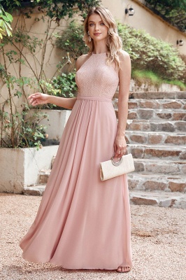 Dusty Pink Evening Dresses Long Cheap | Evening Wear Prom Dresses Online_5