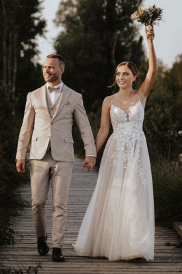 Schlichte Hochzeitskledier Günstig | Brautkleider A Linie Spitze