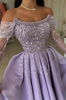 Festilche Kleider Abendkleider Lilac | Abiballkleider mit Glitzer_5