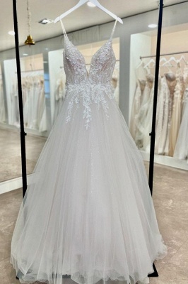 Designer Brautkleid A Linie mit Spitze Hochzeitskleider Aus Tüll