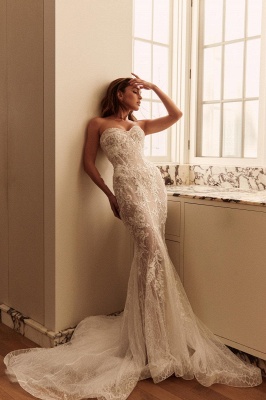 Modern Wedding Dresses Lace Long Wedding Dresses Mermaid