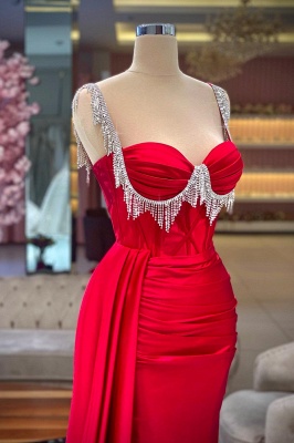 Red evening dresses with glitter evening wear online 2025_2