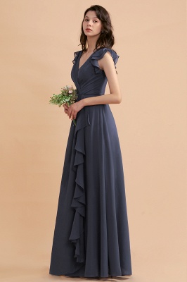 Bridesmaid Dresses Long Gray | Chiffon dresses for bridesmaids_7