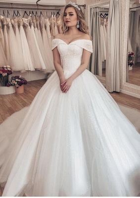 Luxus Brautkleider Prinzessin | Weiße Hochzeitskleider Mit Schleppe_1