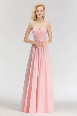 Sexy Brautjungfernkleider Chiffon Lang Rosa Etuikleider Für Hochzeit_1